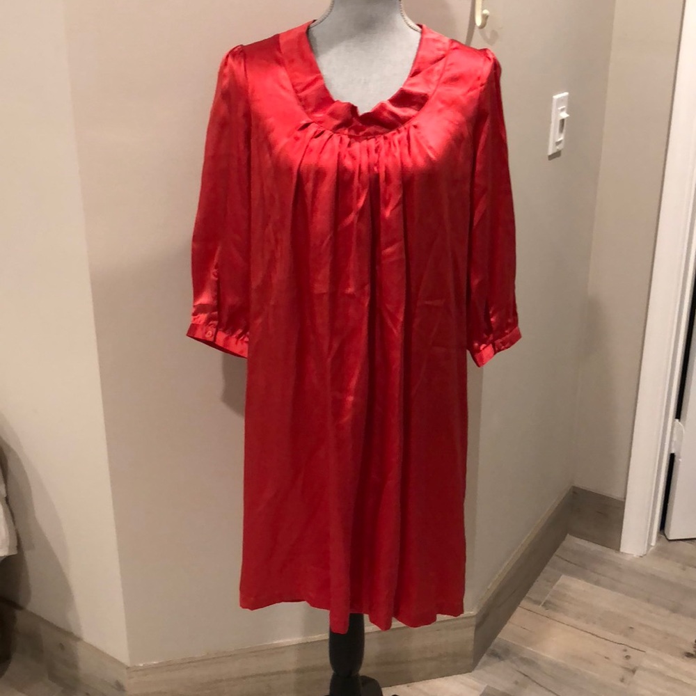 NWT Roberta Freymann Orange Silk Dress